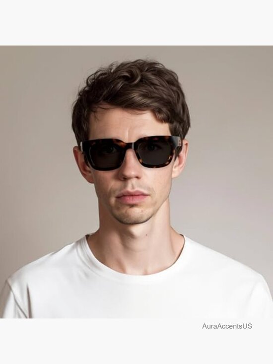 Oversized Square Rectangular Trapezoidal Sunglasses Unisex Spring Hinges UV400 main image 5